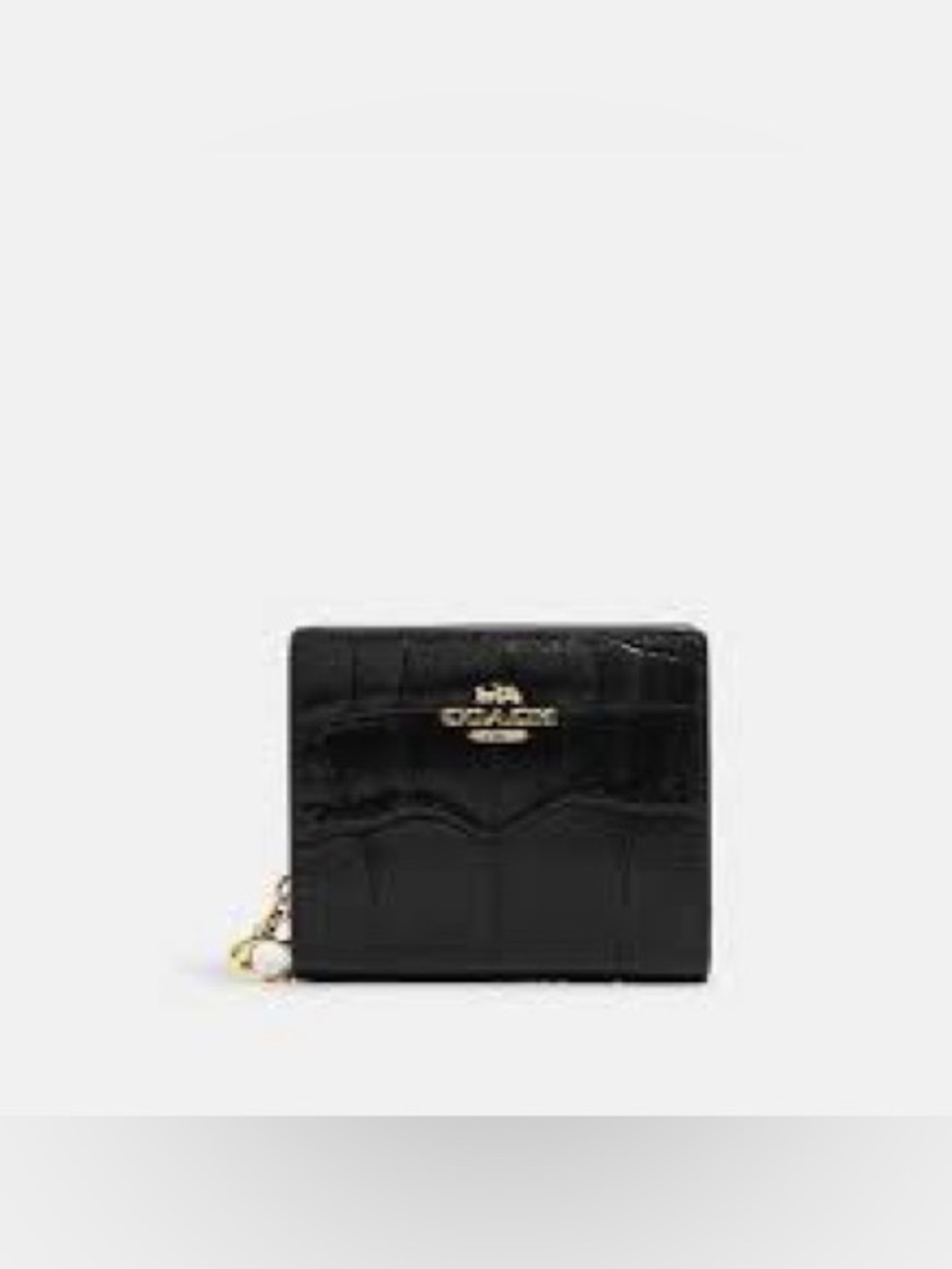 Coach snap wallet black croc NEW gold hardware - Picture 6 of 7